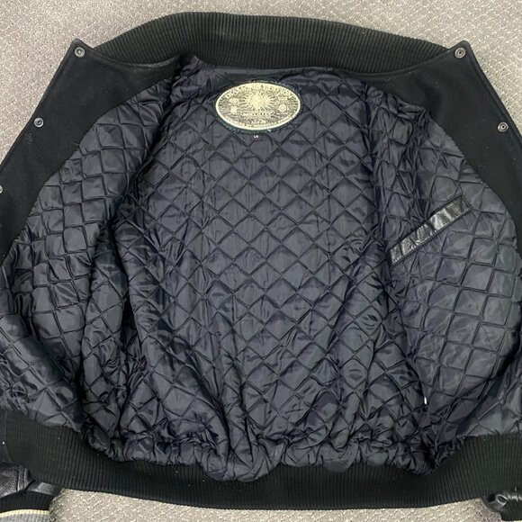 Vintage GMC Jimmy Diamond Edition Bomber Jacket Men's Large Leather Wool Trucks - Picture 10 of 15